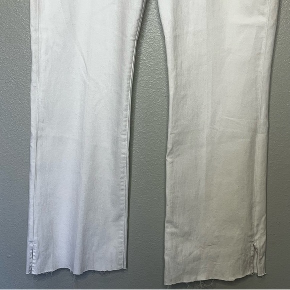 Joes Highrise Bootcut Denim Jeans Women 33 White Raw Slit Hem Pockets Zip NWT* - Picture 3 of 10